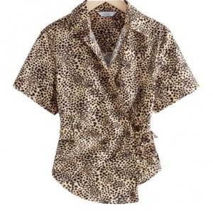 & Other Stories Asymmetric Hemline Wrap Blouse